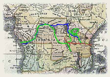 Sir Henry Morton Stanley Routes Across Africa
